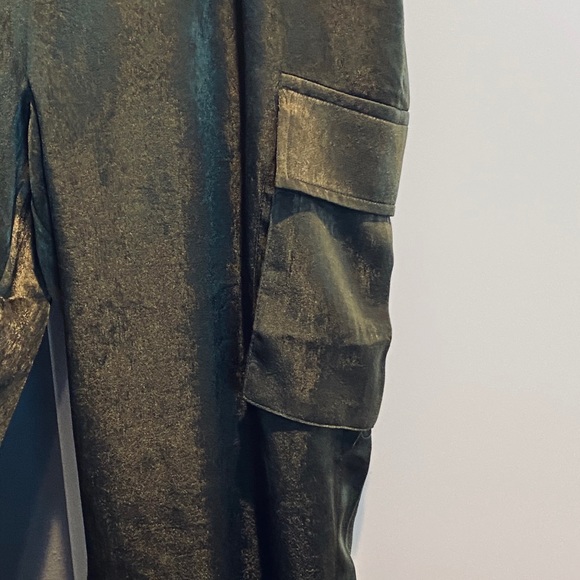 Gorgeous silk olive green jumpsuit by ACOA - Picture 9 of 11